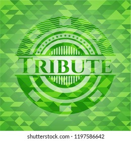 Tribute green mosaic emblem