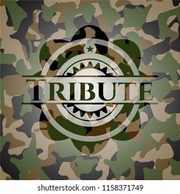 Tribute on camo texture