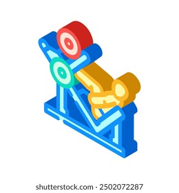 tricep extensions fitness exerciss arm isometric icon vector. tricep extensions fitness exerciss arm sign. isolated symbol illustration