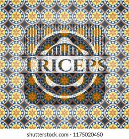 Triceps arabesque style emblem. arabic decoration.