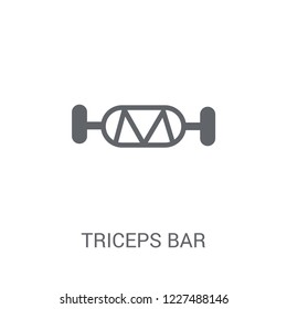 Triceps bar icon. Trendy Triceps bar logo concept on white background from Gym and Fitness collection. Suitable for use on web apps, mobile apps and print media.