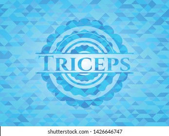 Triceps light blue mosaic emblem