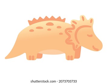 Triceratops cartoon illustration dor children