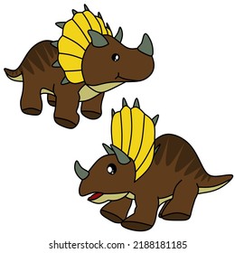 Triceratops for coloring book vector imagine