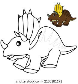 Triceratops for coloring book vector imagine
