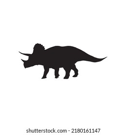 contorno de triceratops. ilustración plana vectorial