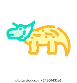 triceratops dinosaur animal color icon vector. triceratops dinosaur animal sign. isolated symbol illustration