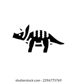 triceratops dinosaur animal glyph icon vector. triceratops dinosaur animal sign. isolated symbol illustration