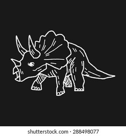Triceratops dinosaur doodle
