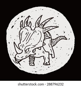 Triceratops dinosaur doodle