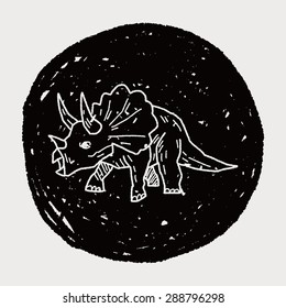 Triceratops dinosaur doodle
