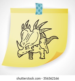 Triceratops dinosaur doodle