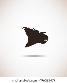 Triceratops dinosaur head silhouette