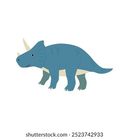 Triceratops, Dinosaurier-Symbol, süße Cartoon-Illustration.