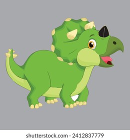 Triceratops Dinosaur Infant Tyrannosaurus Cartoon dinosaur cartoon Character painted vector