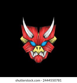 Triceratops dinosaur mask design 240402 format vector