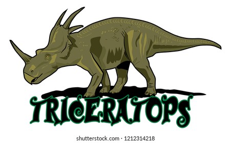 triceratops dinosaur vector