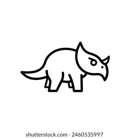 triceratops, dinosaur - vector icon	