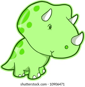 Triceratops Dinosaur Vector Illustration