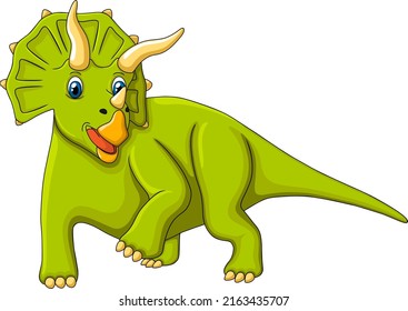 Triceratops Dinosaur Vector Illustration Cartoon Stock Vector (Royalty ...