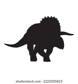 Triceratops Dinosaur Vector Illustration Silhouette
