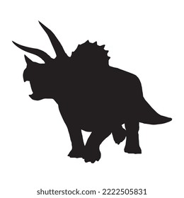 Triceratops Dinosaur Vector Illustration Silhouette
