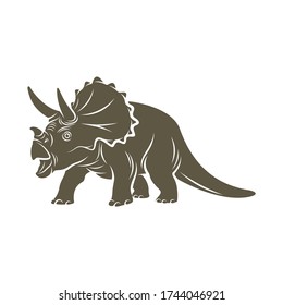 Triceratops Dinosaurier Logo-Design-Vektor. Symbol. Vorlagendarstellung