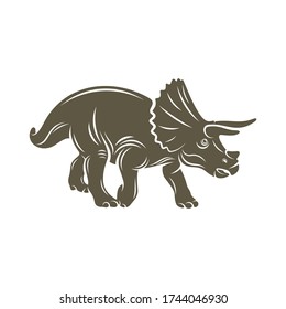 Triceratops dinosaurs logo design vector. Icon Symbol. Template Illustration