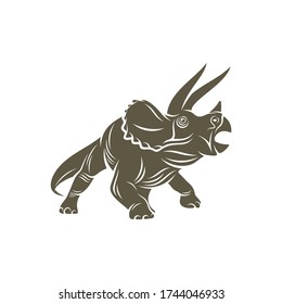 Triceratops dinosaurs logo design vector. Icon Symbol. Template Illustration