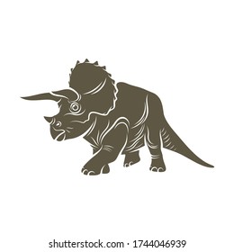 Triceratops dinosaurs logo design vector. Icon Symbol. Template Illustration