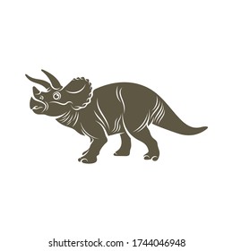 Triceratops dinosaurs logo design vector. Icon Symbol. Template Illustration