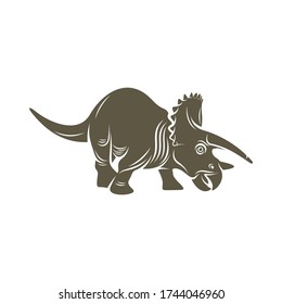 Triceratops dinosaurs logo design vector. Icon Symbol. Template Illustration
