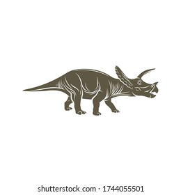 Triceratops dinosaurs logo design vector. Icon Symbol. Template Illustration