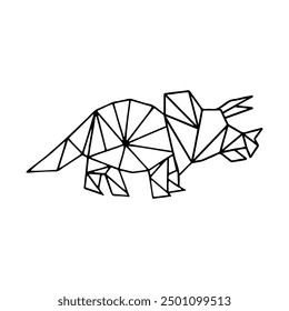 Triceratops Geometric Polygonal, Png File, Vinyl Cutting File, Clipart, Digital File, Cricut, Silhouette, Instant Download, Vector Files for Cricut