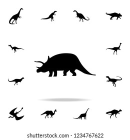 Triceratops icon. Detailed set of dinosaur icons. Premium graphic design. One of the collection icons for websites, web design, mobile app