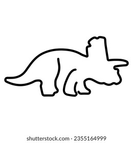 triceratops icon isolated on white background, vector illustration.