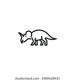 Triceratops icon. Simple triceratops icon for social media, app, and web design. Vector illustration.