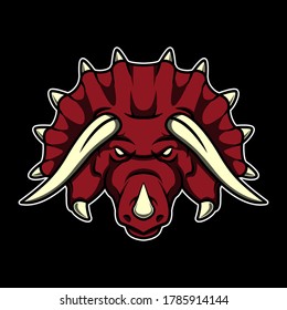 triceratops logo concept for team or community logo