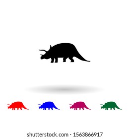 Triceratops multi color icon. Simple glyph, flat vector of dinosaur icons for ui and ux, website or mobile application