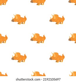 Triceratops pattern seamless background texture repeat wallpaper geometric vector