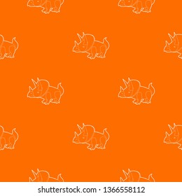 Triceratops pattern vector orange for any web design best