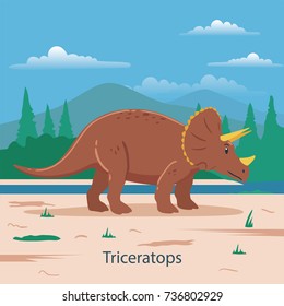 Triceratops. Prehistoric animal