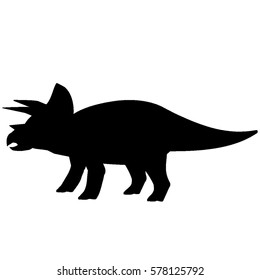 Triceratops Silhouette Stock Vector (Royalty Free) 578125792 | Shutterstock