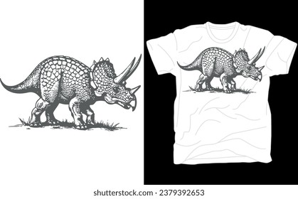 Triceratops T Shirt, Cool Dinosaur T Shirt