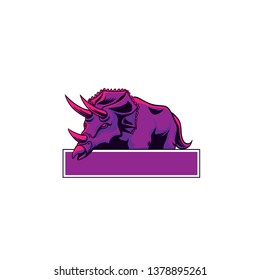 triceratops vector illustation