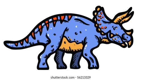 Triceratops vector illustration