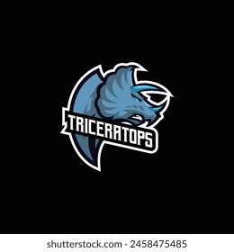 tricerratops esport mascot design logo