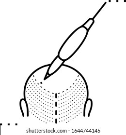 tricho pigmentation  line art icon 