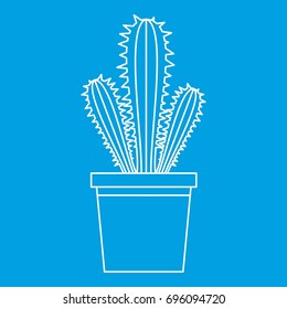 Trichocereus candicans icon blue outline style isolated vector illustration. Thin line sign