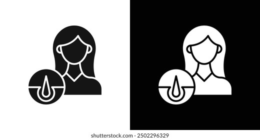 Trichologist icon logo set vector